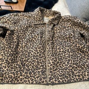 Abercrombie & Fitch tan and Black Leopard Print Jacket